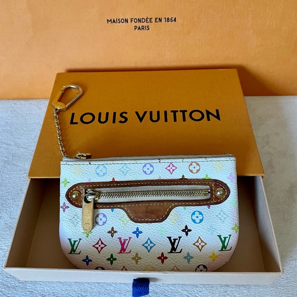 Louis Vuitton Multicolor Pochette Plate Rare Auth - Picture 3 of 16